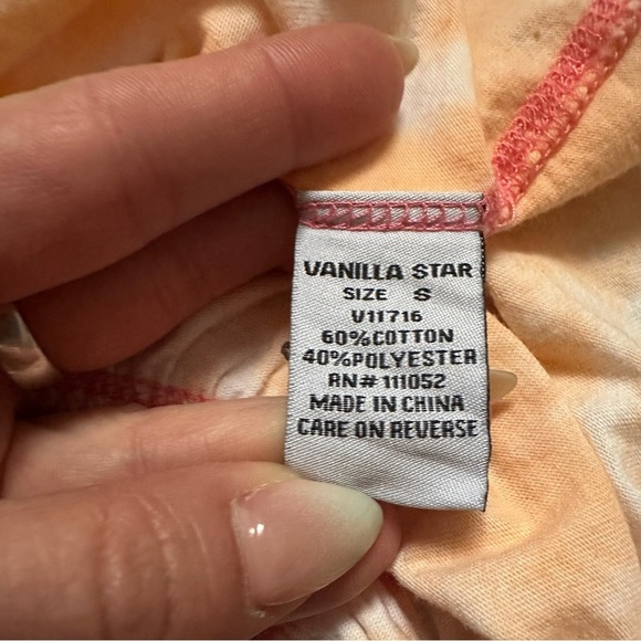 Vanilla Sky Colorful Peach Tie-Dye Sleeveless Fit & Flare Boho Tank Top Womans S - Picture 7 of 7